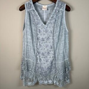 Pretty Angel Linen Blend Cottagecore Boho Fairycore Sleeveless Blouse